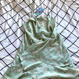 Green Floral Romwe Dress